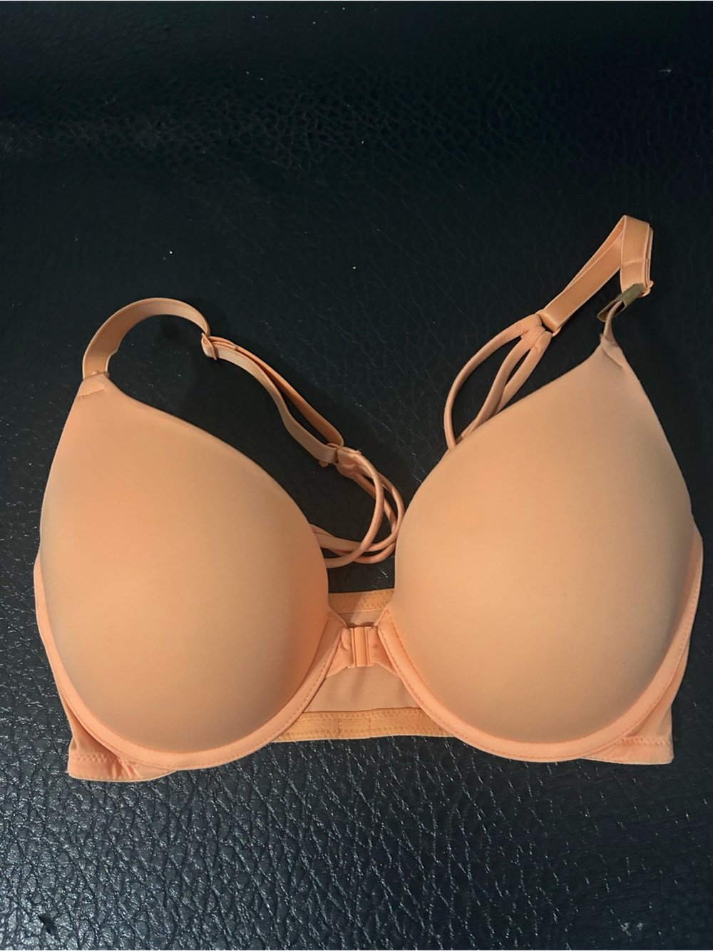 PINK Victoria's Secret Melon Strappy Wear Everywhere Push Up Front Clasp Bra